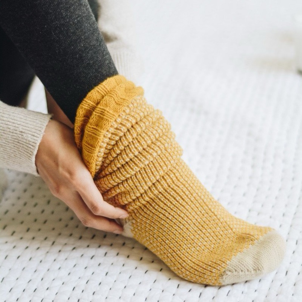 Kennedy Knit Knee High Scrunch Socks